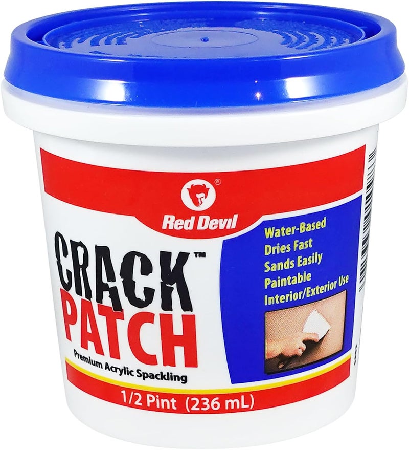 Red Devil Crack Patch Premium Acrylic Spackling - 1/2 Pint (236 mL) - Off-White - Image 1